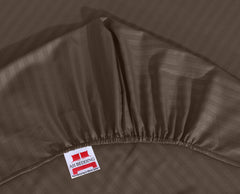 LUXURY SOLID STRIPES FITTED SHEET