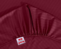LUXURY SOLID STRIPES FITTED SHEET