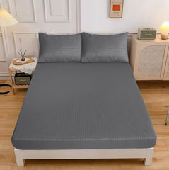 LUXURY SOLID STRIPES FITTED SHEET