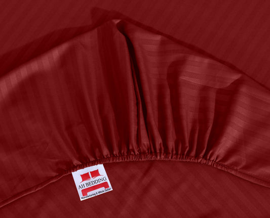 LUXURY SOLID STRIPES FITTED SHEET