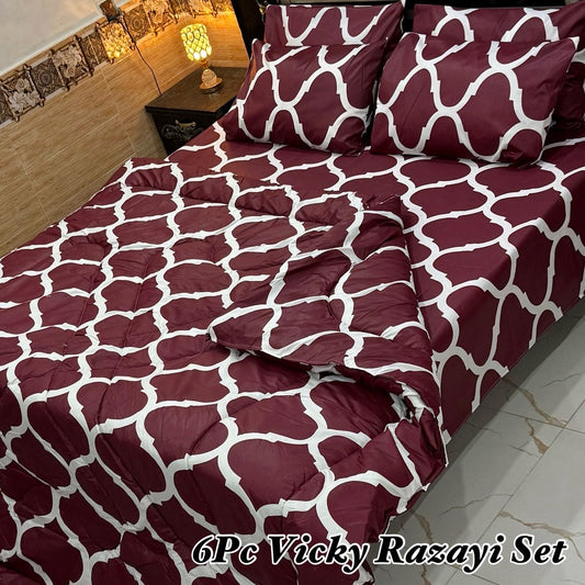 WINTER RAZAI SET – 6 PCS C915 (Heavy Filling)