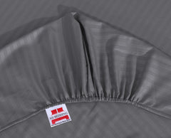 LUXURY SOLID STRIPES FITTED SHEET