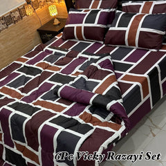 WINTER RAZAI SET – 6 PCS C918 (Heavy Filling)